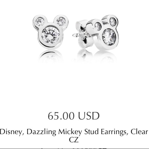 New Pandora Disney Mickey Earrings 